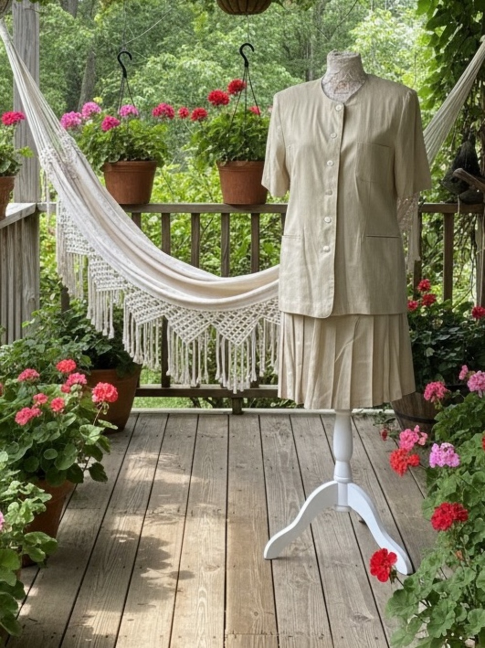 Ellen Figg Linen jacket and skirt
